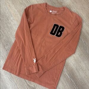 Dutch Bros Coffee Rust Long Sleeve Shirt Stay True DB Logo Small Unisex‎
